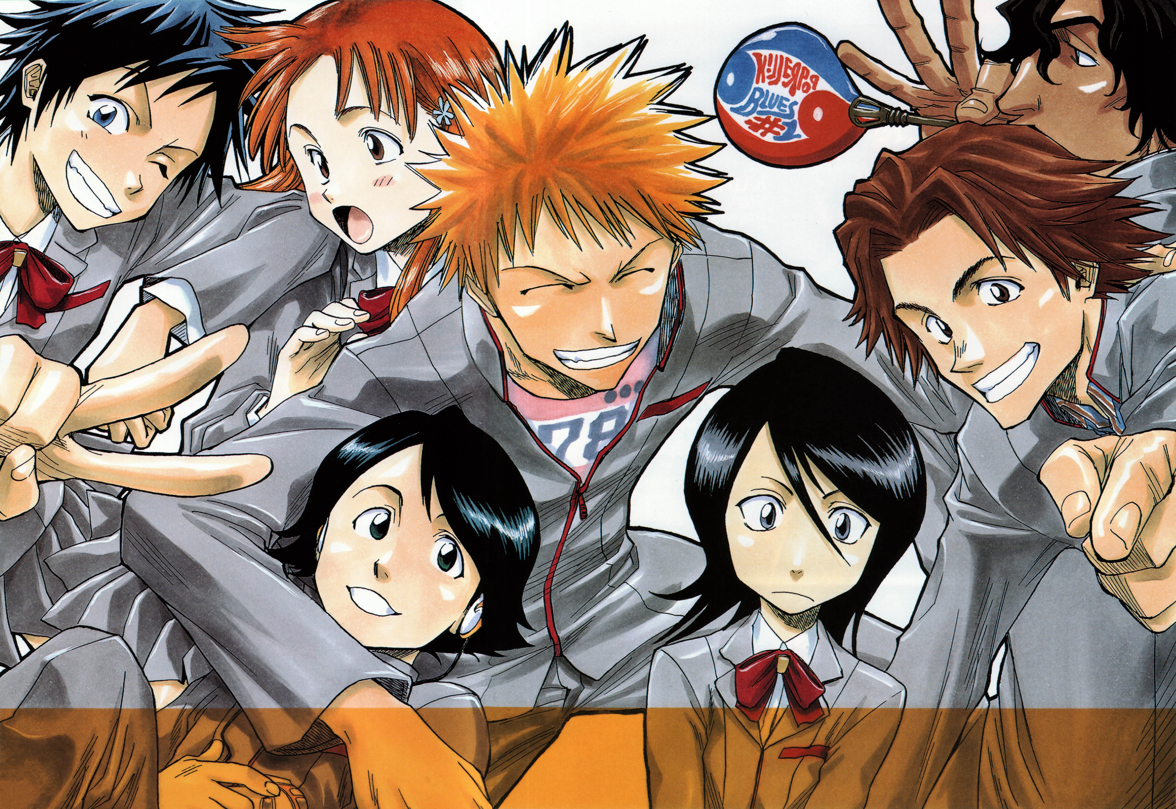 Bleach Arisawa Tatsuki Inoue Orihime Kuchiki Rukia Kurosaki Ichigo Yasutora Sado Yande Re